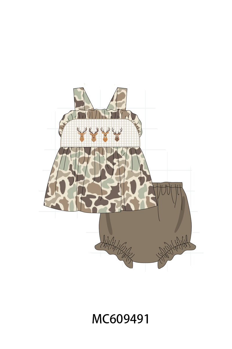 PO104 Camouflage deer embroidery collection