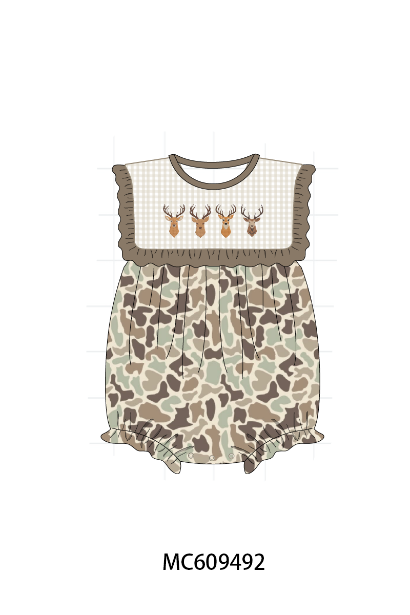 PO104 Camouflage deer embroidery collection