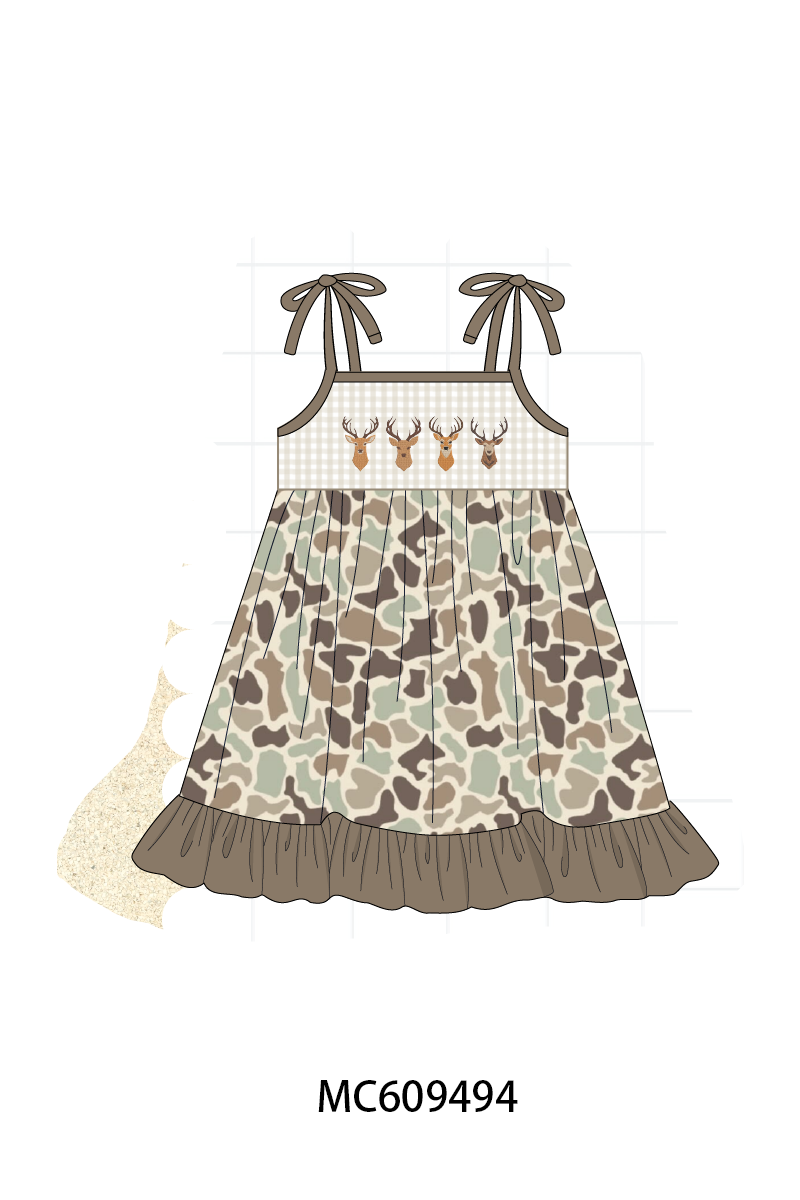 PO104 Camouflage deer embroidery collection