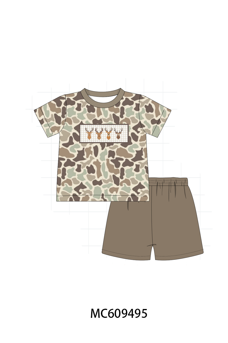 PO104 Camouflage deer embroidery collection