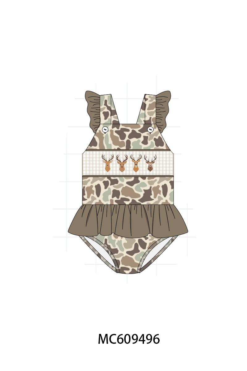 PO104 Camouflage deer embroidery collection