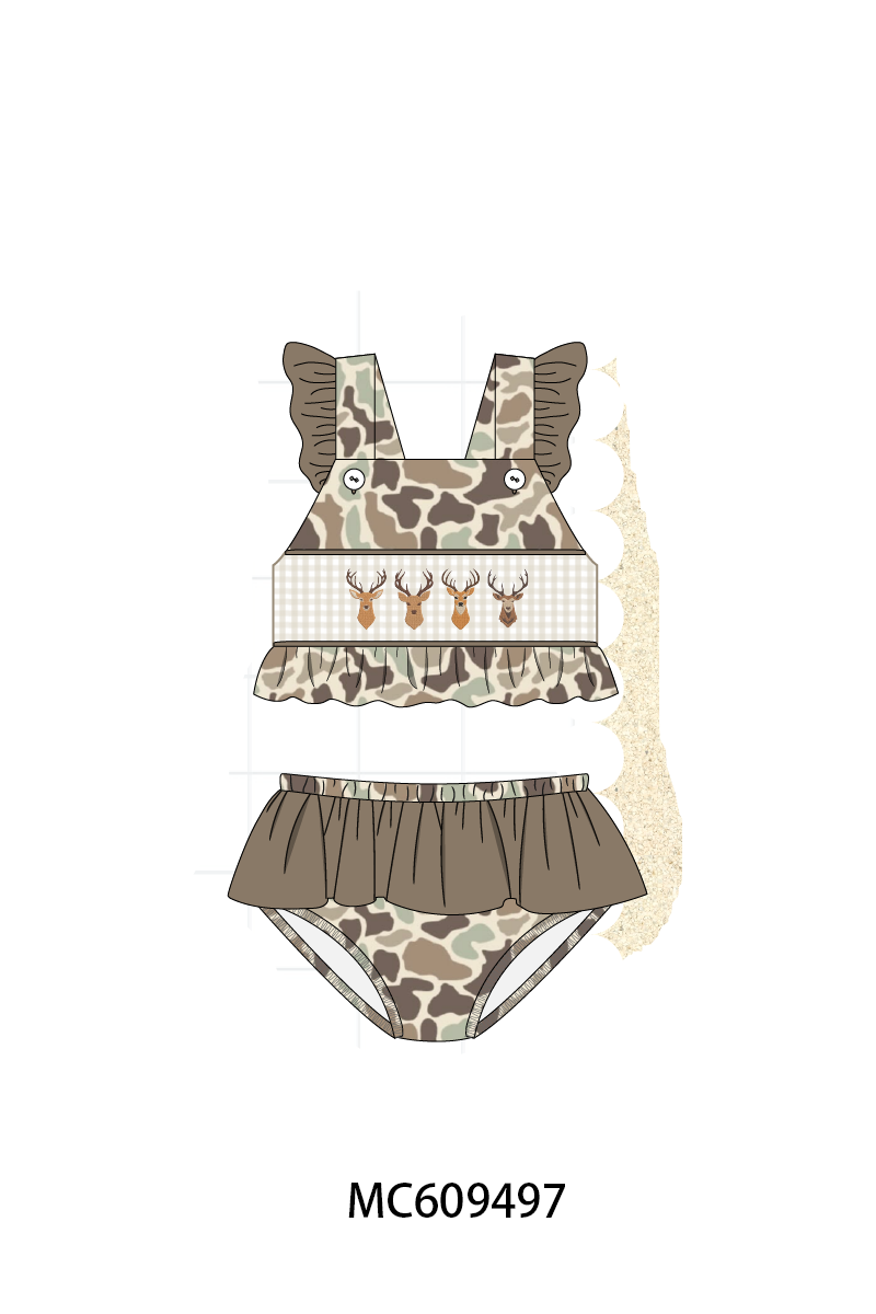 PO104 Camouflage deer embroidery collection