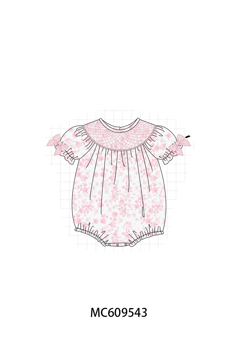 PO104 Pink rose smocked collection