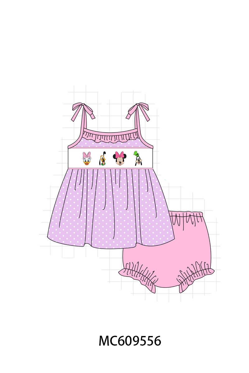 PO104 Pink&blue character embroidery collection