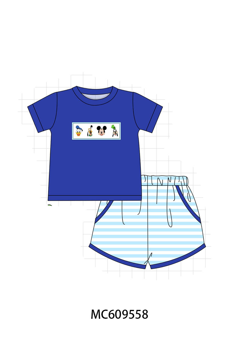 PO104 Pink&blue character embroidery collection