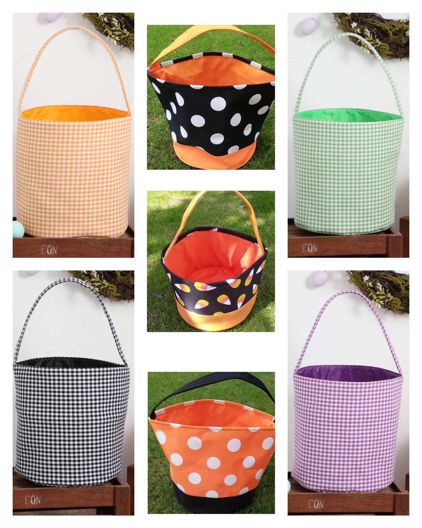 Monogram Halloween Buckets